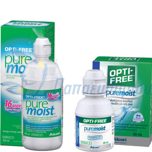 καθαριστικό υγρό φακών επαφής Opti-Free Pure Moist 300ml + 60ml {Alcon}