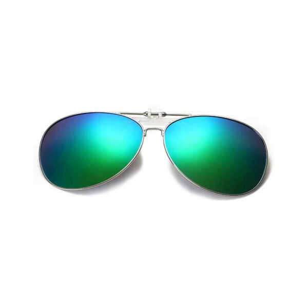 Πρόσθετο Γυαλιών Ηλίου Pilot Aviator (Clip-On) με πράσινο καθρέφτη